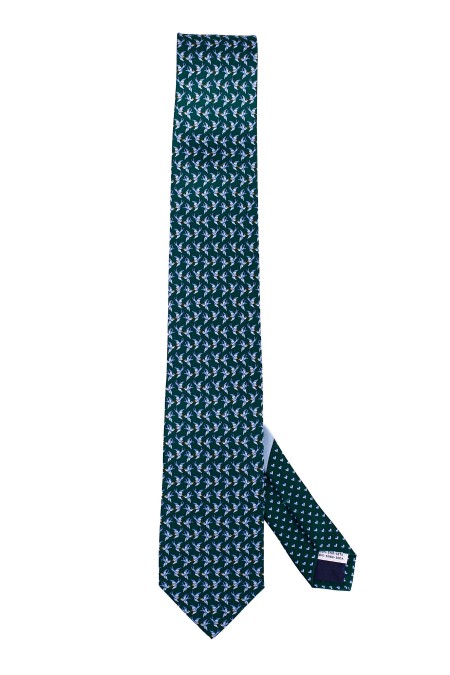 Shop SALVATORE FERRAGAMO  Cravatta: Salvatore Ferragamo cravatta in seta stampa "Sparrow".
Cravatta in pura seta decorata con stampa.
Composizione: 100% Seta.
Fabbricata in Italia.. SPARROW 350889-0762130